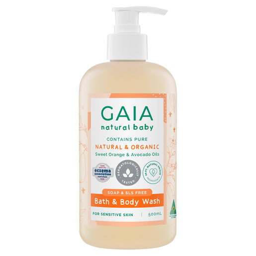 GAIA Natural Baby Bath & Body Wash 500mL