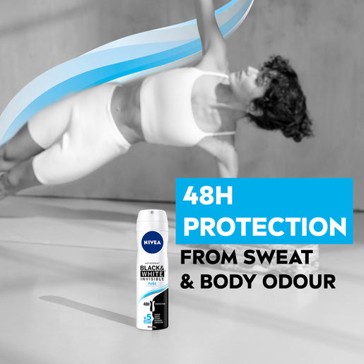 NIVEA Black & White Invisible Pure Anti-Perspirant 150mL