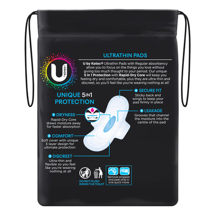 U By Kotex Regular Ultrathin Pads 14 Pack