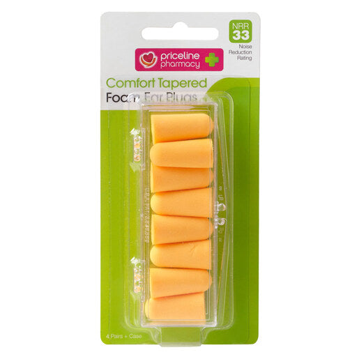 Priceline Comfort Tapered Foam Ear Plugs 4 Pairs