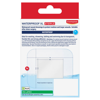 Elastoplast Waterproof XL Wound Pad Dressing 5 Pack