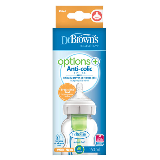 Dr Brown's Wide-Neck Baby Feeding Bottle 150ml 1 Each