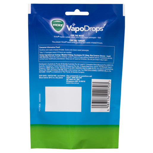 Vicks VapoDrops Original Menthol 42 Lozenges - GimmeNow