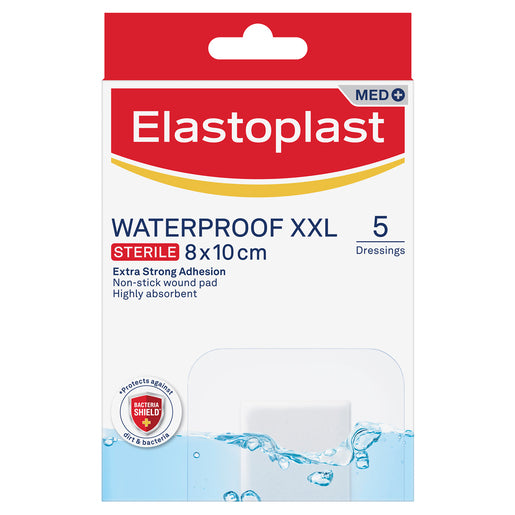 Elastoplast Waterproof XXL Wound Pad Dressing 5 Pack