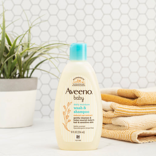 Aveeno Baby Daily Moisture Wash & Shampoo 236mL