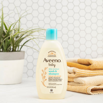 Aveeno Baby Daily Moisture Wash & Shampoo 236mL