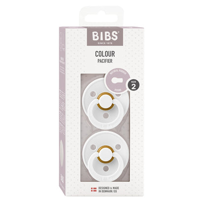 Bibs Pacifier White Size 2 2 Pack - GimmeNow