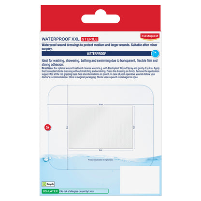 Elastoplast Waterproof XXL Wound Pad Dressing 5 Pack