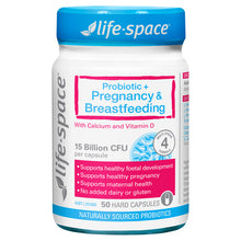 Life-Space Probiotic + Pregnancy & Breastfeeding with Calcium and Vitamin D 50 Capsules