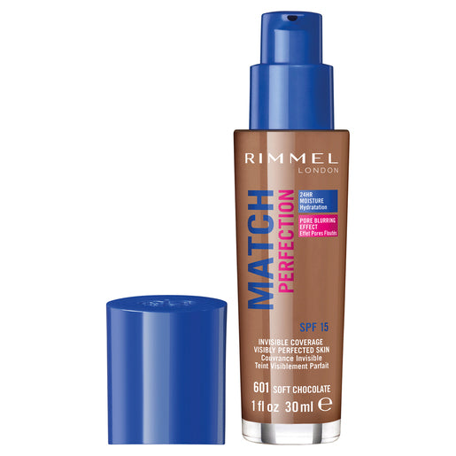 Rimmel London Match Perfection Foundation 601 Soft Chocolate 30mL