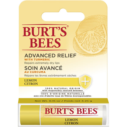 Burts Bees Advanced Relief Lemon Moisturising Lip Balm 4.25g - GimmeNow