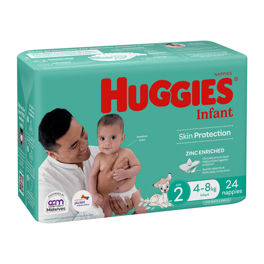 Huggies Infant Size 2 (4-8kg) 24 Pack - GimmeNow
