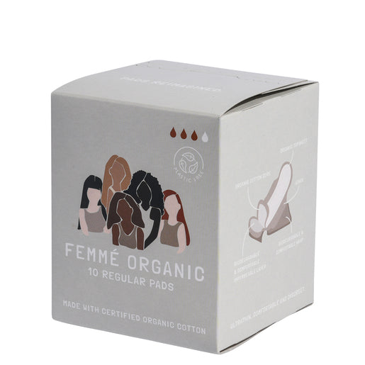 Femme Organic Regular Cotton Pads 10 Pack