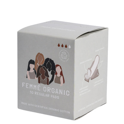 Femme Organic Regular Cotton Pads 10 Pack