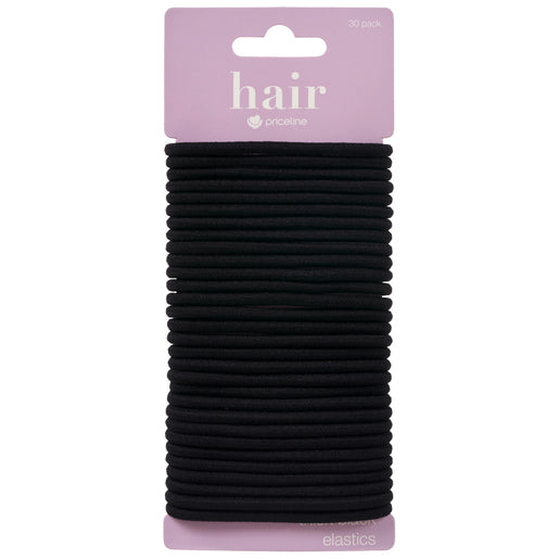 Priceline Elastics Thick Black 30 Pack - GimmeNow