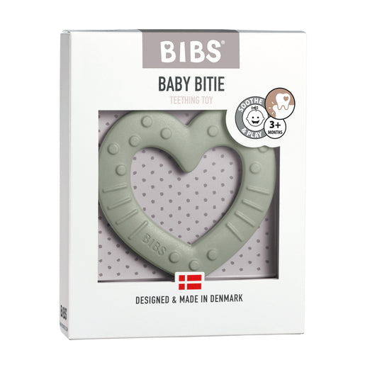 Bibs Baby Bitie Teether Heart Sage 1 Each