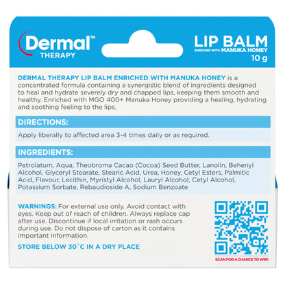 Dermal Therapy Lip Balm Enriched with Manuka Honey 10g - GimmeNow