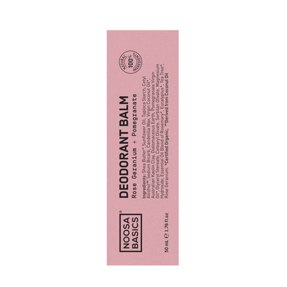 NOOSA BASICS Deodorant Balm Rose Geranium + Pomegranate 50mL