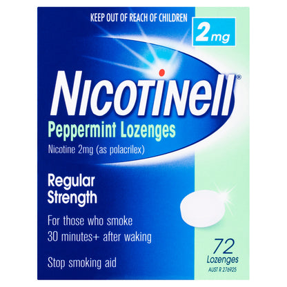 Nicotinell Nicotine 2mg Regular Strength Peppermint 72 Lozenges