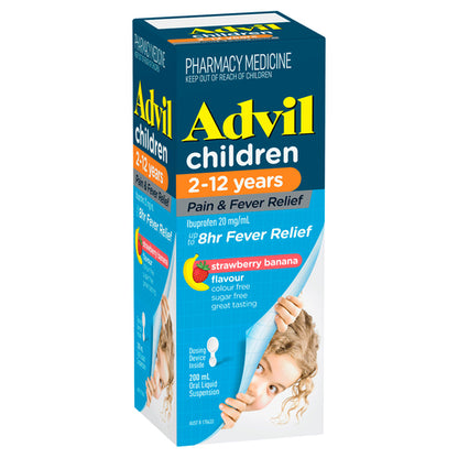 Advil Children 2-12 Years Strawberry Banana Flavour 200mL