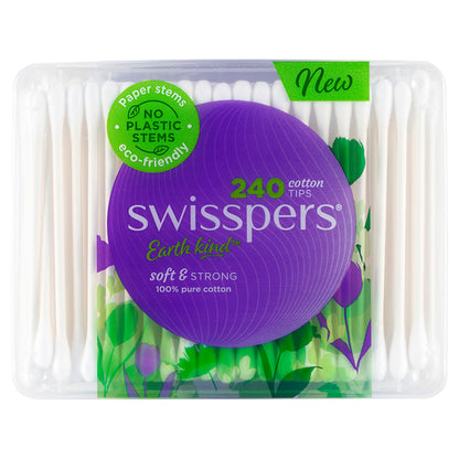 Swisspers Cotton Tips Paper Stems 240 Pack