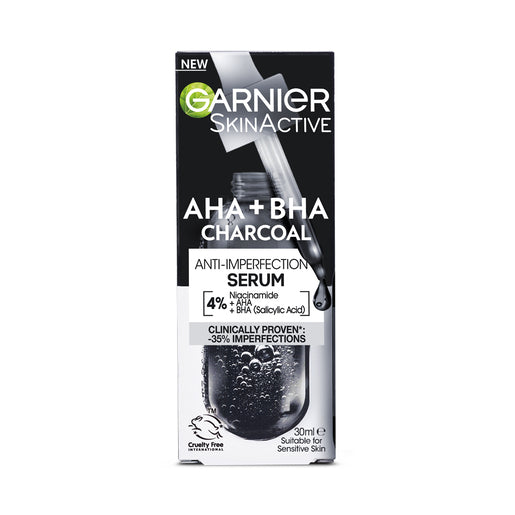 Garnier AHA+BHA Charcoal Anti-Blemish Serum 30mL - GimmeNow