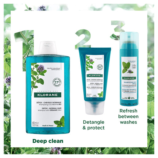 Klorane Hair Detox Shampoo with Organic Mint 400mL