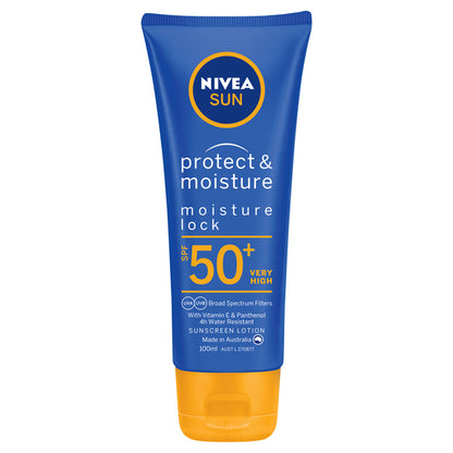 NIVEA SUN Protect & Moisture Moisture Lock SPF50+ Sunscreen Lotion 100mL - GimmeNow