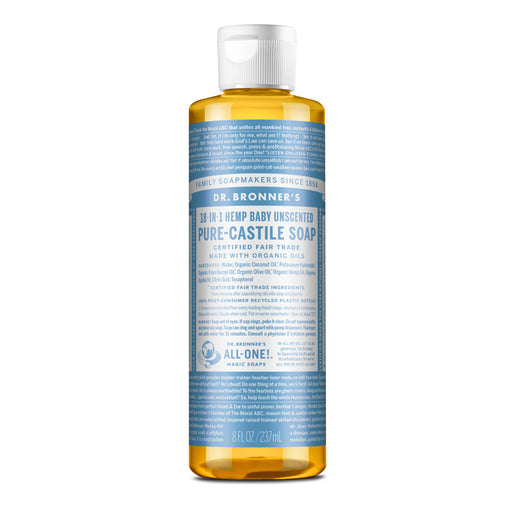 DR. BRONNER'S Baby Unscented Pure-Castile Liquid Soap 237mL