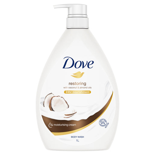 Dove Body Wash Restoring with Coconut & Almond Oils 1 L
