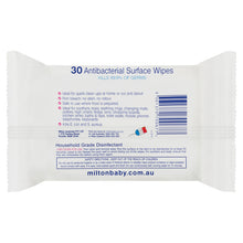 Milton Antibacterial Surface Wipes 30 Wipes