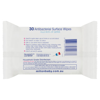 Milton Antibacterial Surface Wipes 30 Wipes