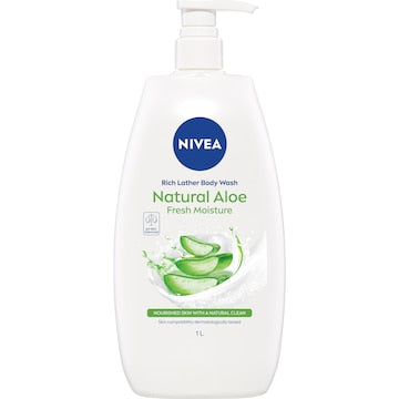 Nivea Rich Lather Natural Aloe Vera Moisturising Body Wash 1L