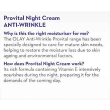 Olay Anti Wrinkle Provital Night Cream For Mature Skin Care 50g