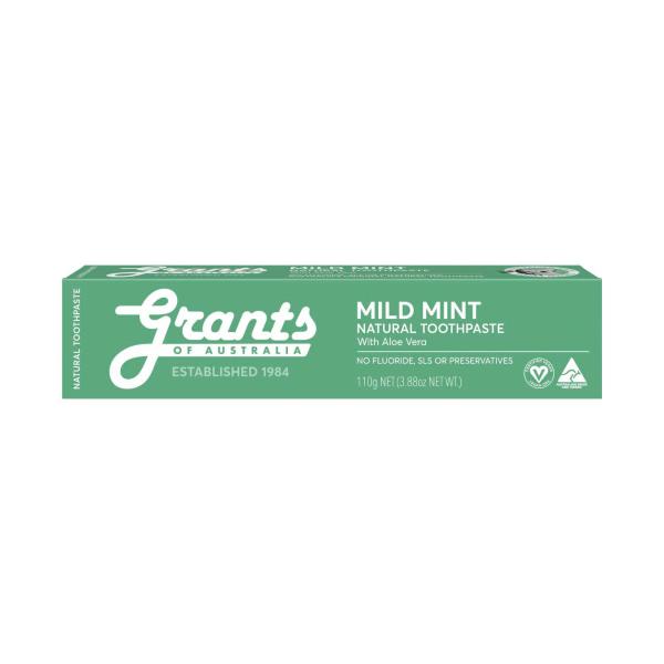 GRANTS OF AUSTRALIA MILD MINT TOOTHPASTE 110G
