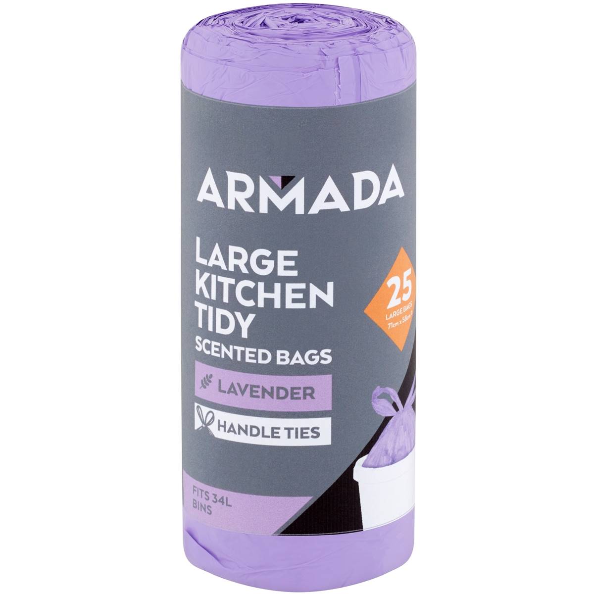 Armada Large Kitchen Tidy Bag Lavender/Lemon Scented 25 Pack