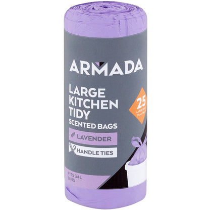 Armada Large Kitchen Tidy Bag Lavender/Lemon Scented 25 Pack