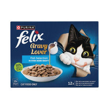 FELIX ADULT AS GOOD AS IT LOOKS GRAVY LOVERS FISH SELECTION CAT FOOD 12X85GRAM