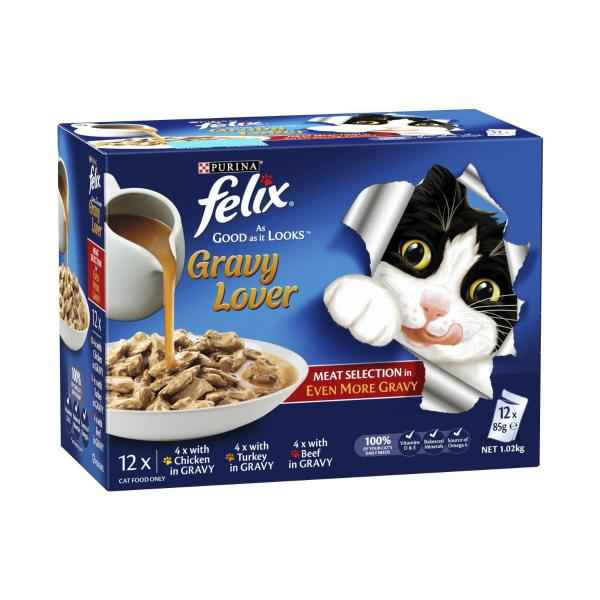 Gravy Lovers Meat Selection Cat Food 12x85g