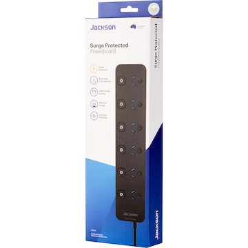 Jackson Switched Surge Protected Powerboard With 1 Metre Lead each