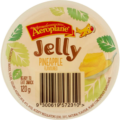 Aeroplane Ready To Eat Jelly Cup Snack Pineapple Flavour 120g