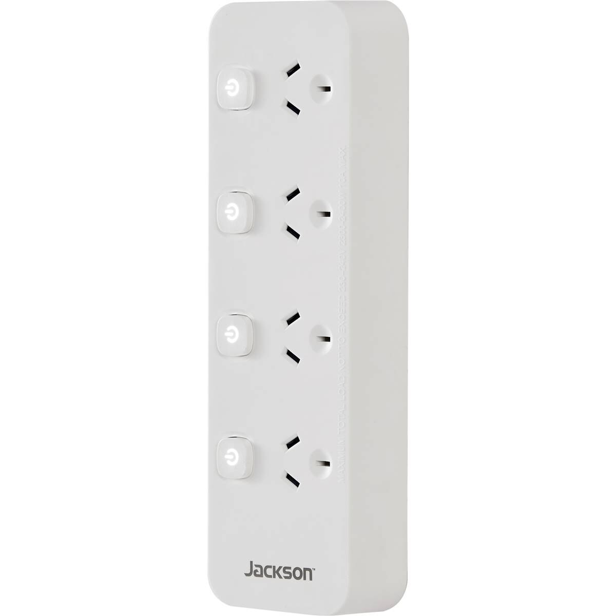Jackson 4 Outlet Individually Switched Powerboard With 1 Metre Lead Each