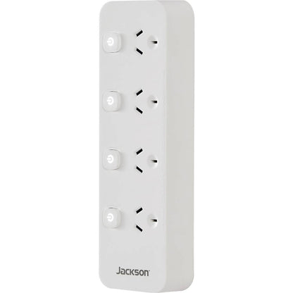 Jackson 4 Outlet Individually Switched Powerboard With 1 Metre Lead Each