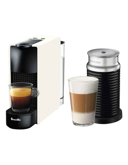 by Breville Essenza Mini & Milk Capsule Coffee Machine Pure White BEC250WHT