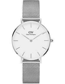 Petite Sterling 32mm Stainless Steel Quartz Watch in White/Silver