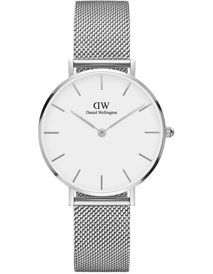 Petite Sterling 32mm Stainless Steel Quartz Watch in White/Silver