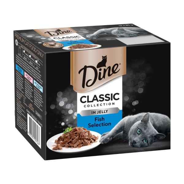 Classic Collection Adult Wet Cat Food Fish Selection In Jelly 12x85g Pouches