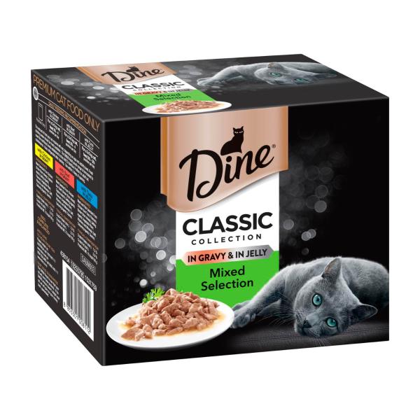 DINE CLASSIC COLLECTION POUCH CAT FOOD 12X85G:MIXED:.:1020 GRAM