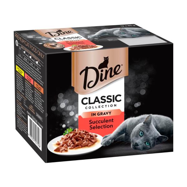 DINE CLASSIC COLLECTION POUCH CAT FOOD 12X85G:SUCCULENT LAMB:.:1020 GRAM