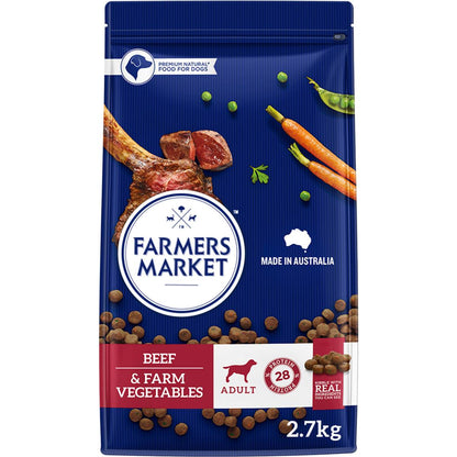 Farmers Market Adult Dry Dog Food Beef & Farm Vegetables 2.7kg